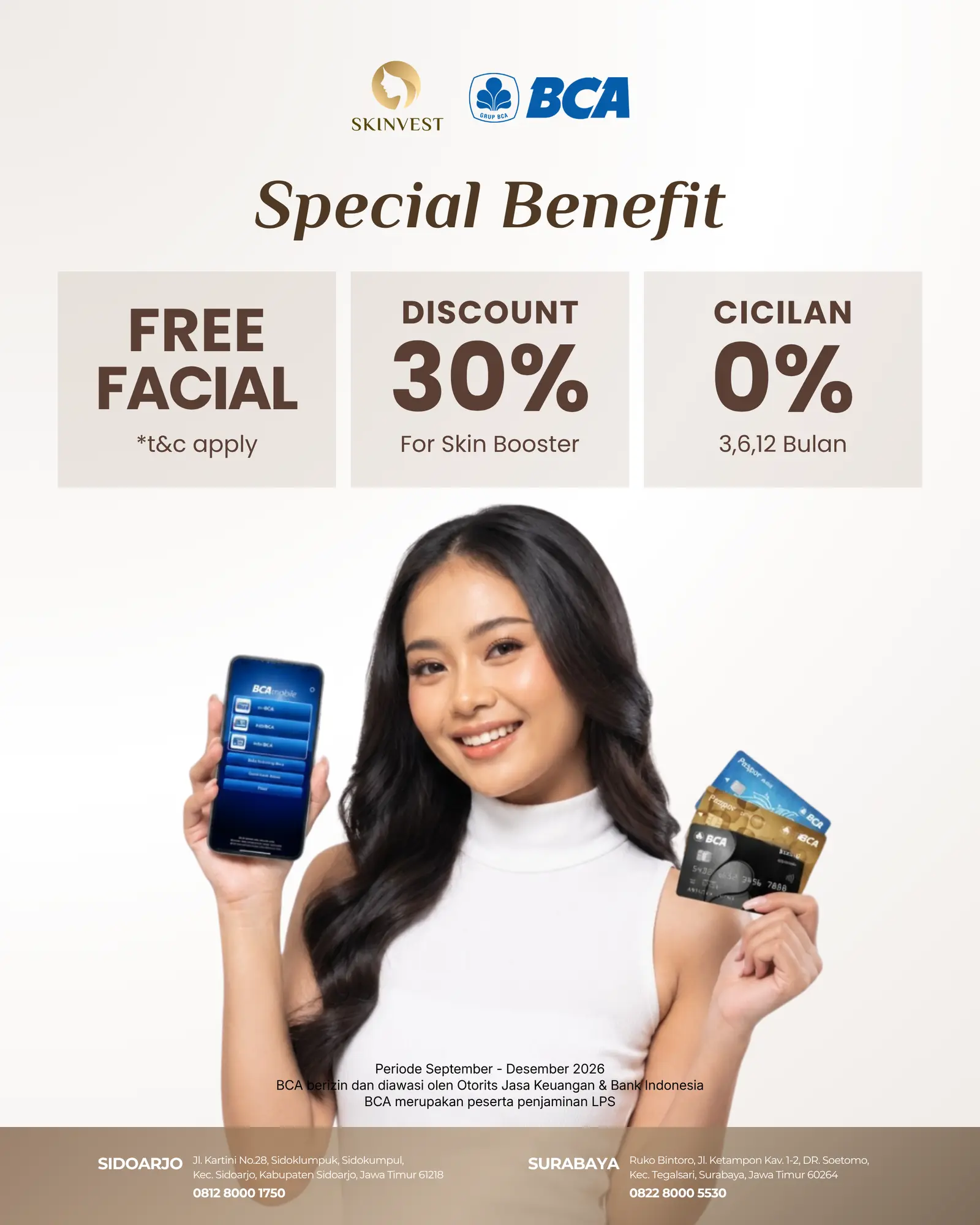 Desain promo Skinvest: Special Benefit BCA